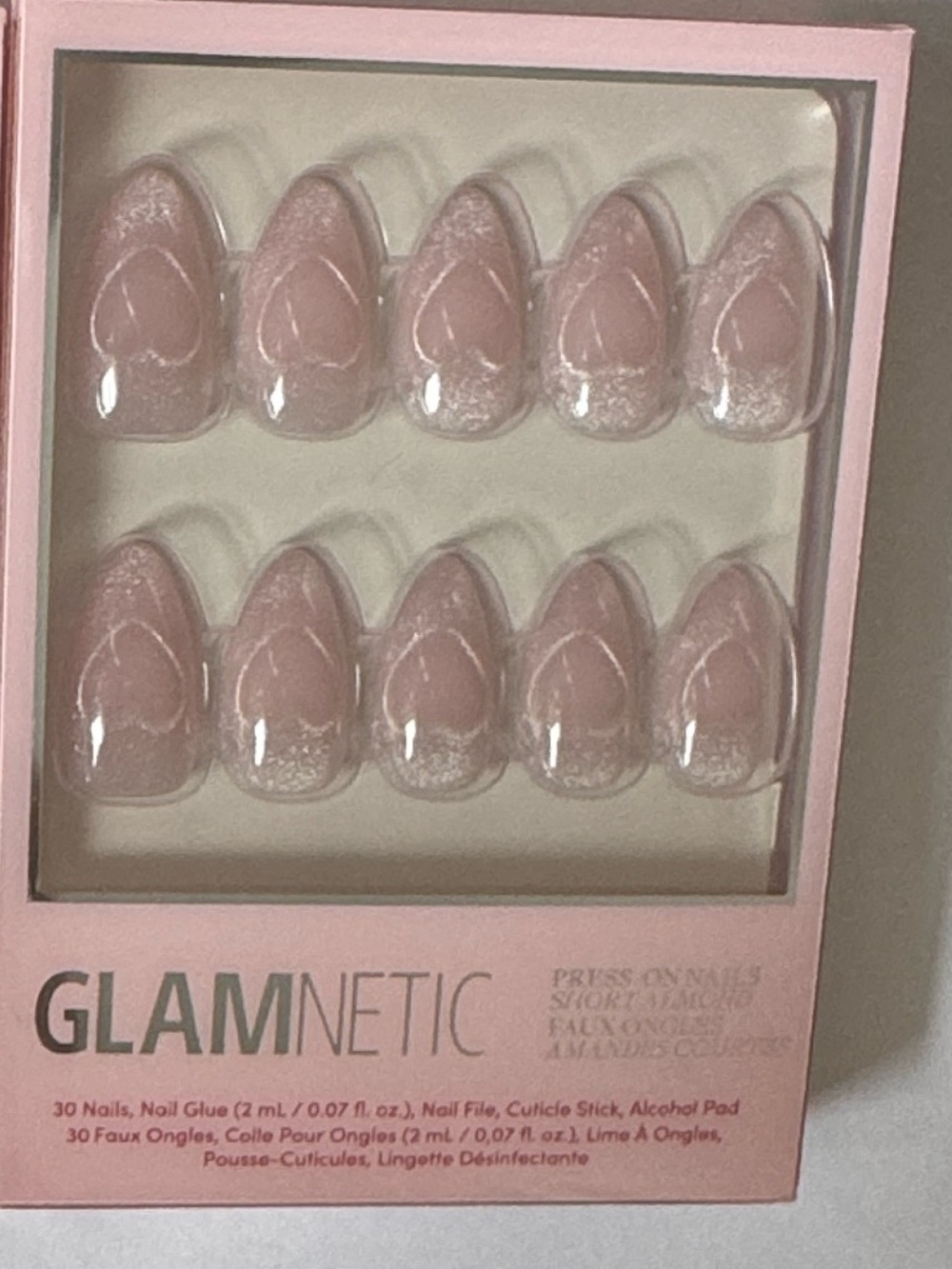 Pink Press-On Nails - Soft Blush Almond Set